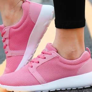 Women's Pink Joggers Tennis Shoes Sneakers Size 8